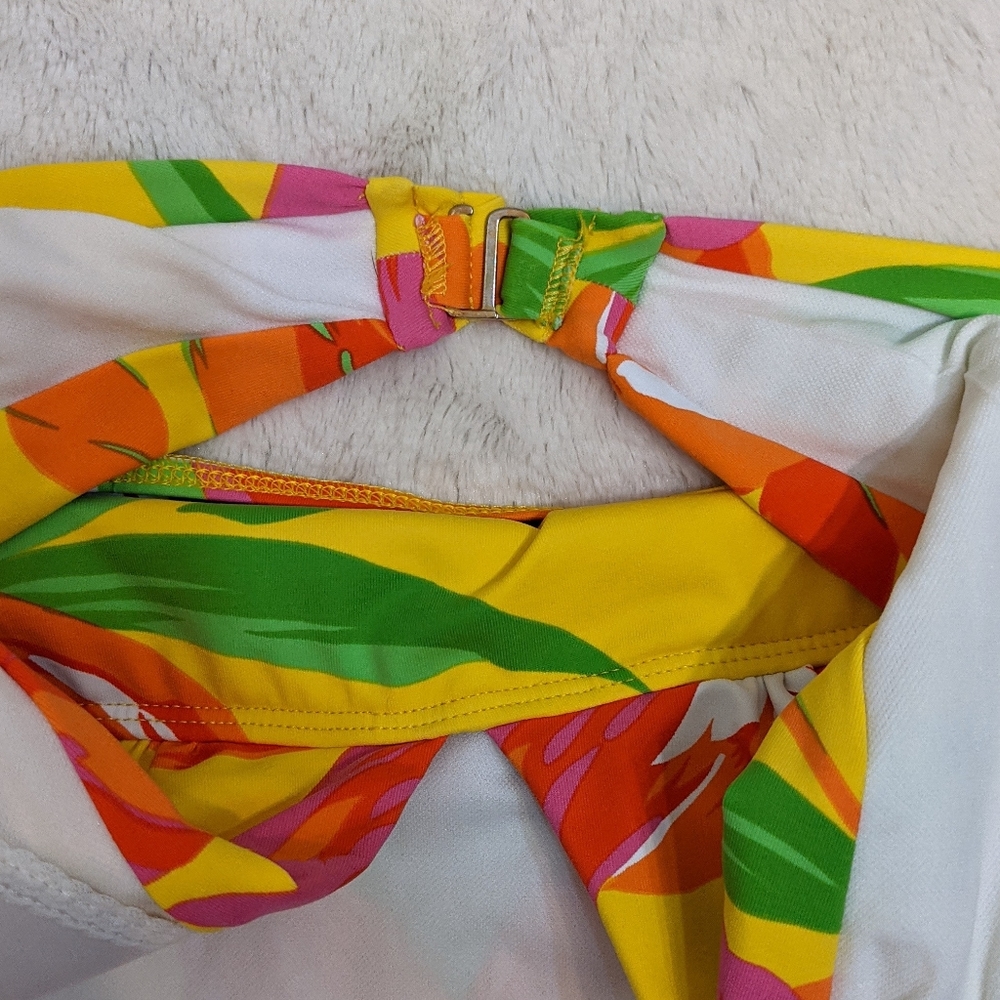 LRL Halter Tankini Top Yellow Tropical - Picture 6 of 11